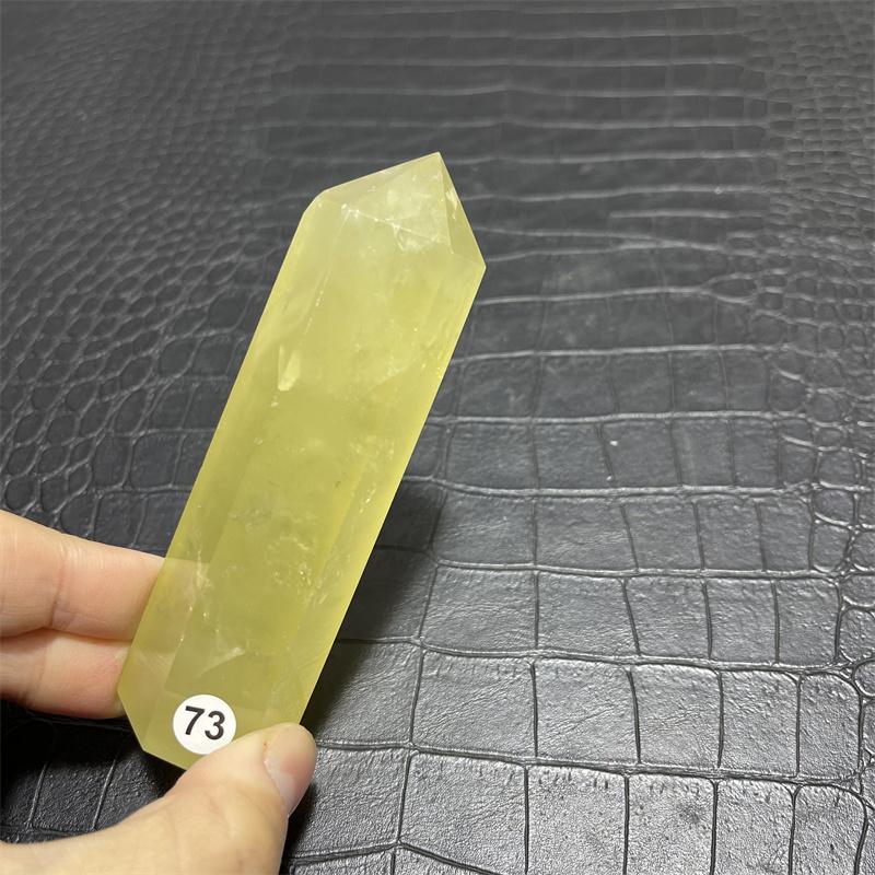 Natural Smoky Citrine Quartz Crystal Wand Single Pointed Quartz Stone Therapy Rod Magnetic Field Aggregation and Vertex