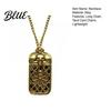 Mindfulness Gift Mini Tarot Cards Pendant Necklace Colorful Antiqued Brass