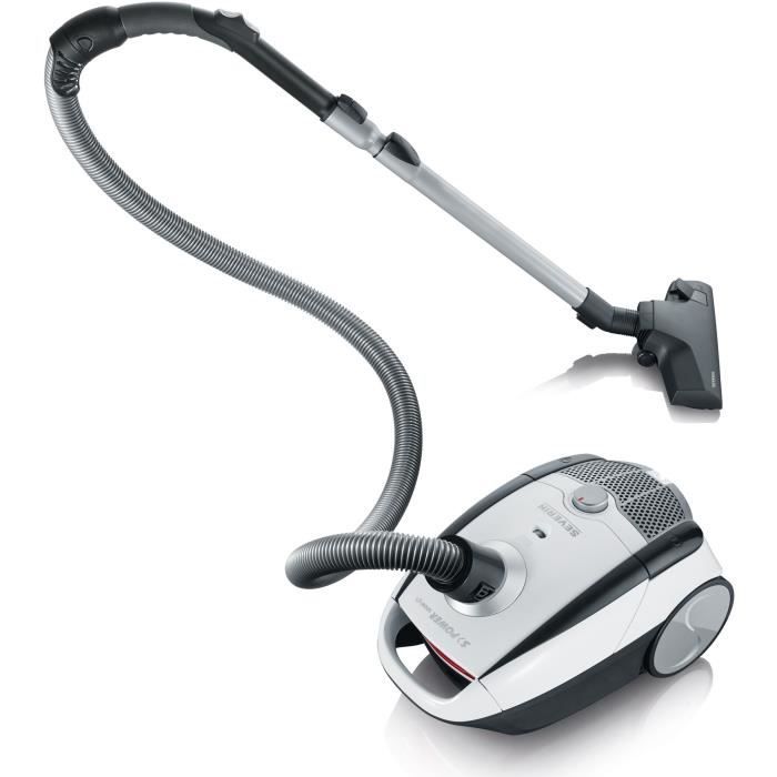 Severin BC7035 Bagged Vacuum Cleaner, Microfiber Bag Capacity with Hygienic Closure : 2 L, Soft Sound Brush + XL Parquet Brush