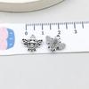 Set di 100 Ciondoli Gatto Farfalla Luna Argento Antico per Braccialetti e Collane Fai da Te