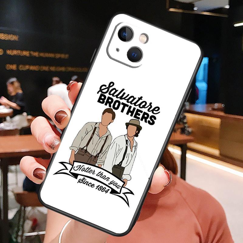 Salvatore Brothers 1864 Damon Stefan Phone Case For iPhone 16 Pro Max 15 14 13 12 11 Pro Max Plus 12 13 Mini XR 16e Funda Cover