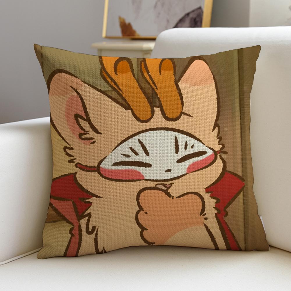 Magical Cute Fabulous BeastsS Cushion Cover Breathable and skinfriendly linen pillowcase square removable and washable cushion