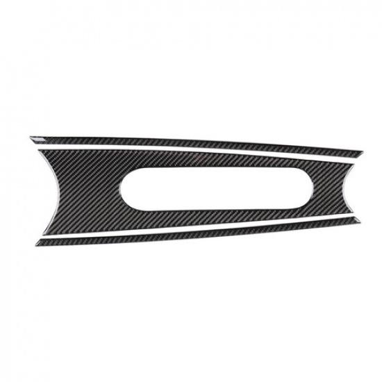 3Pcs Black Carbon Fiber Interior Handbrake Base Cover Trim For Mini Cooper 07-10