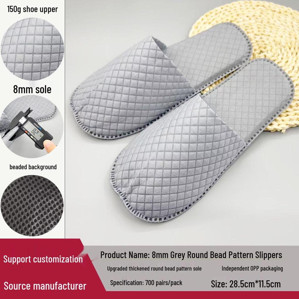 Verdickte Vlies-Einwegpantoffeln für Hotel, B&B, Zuhause, Gäste und Reisen - Waschbar