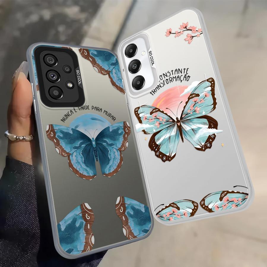 Case for Samsung Galaxy A10 A20 A71 A51 A52 A04 A05 A03 A56 A06 A07 A50 A72 A54 Back Phone Cover Creative Butterfly Art