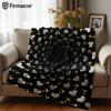 Glowing Star Hearts Lightweight Microfiber Soft Christmas Fleece Blanket Warm Cozy Throw for Bed Sofa Office Travel All Season