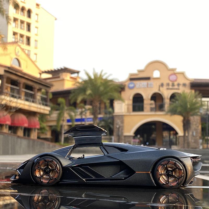 1 :24 Terzo Millennio Alloy Sports Car Diecast Metal High Simulation Toy Concept Car Vehicles Model Collection Childrens Toy Gift