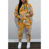 New Autumn And Winter Casual Sportswear Set Hoodie Sweater Set Women'S Chain Printing