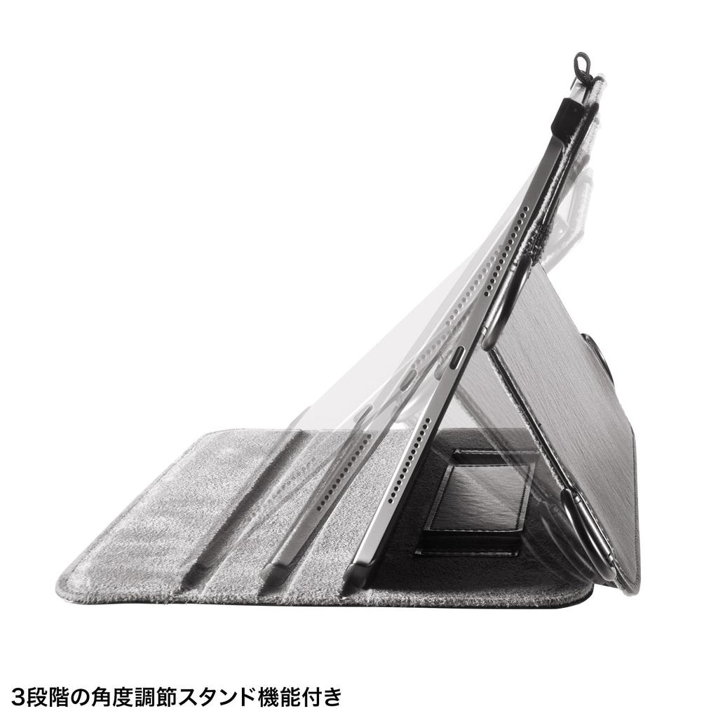 Sanwa Supply PDA-IPAD1712BK2 Case with Stand and Belt for iPad Pro 11-inch (M4/2024)