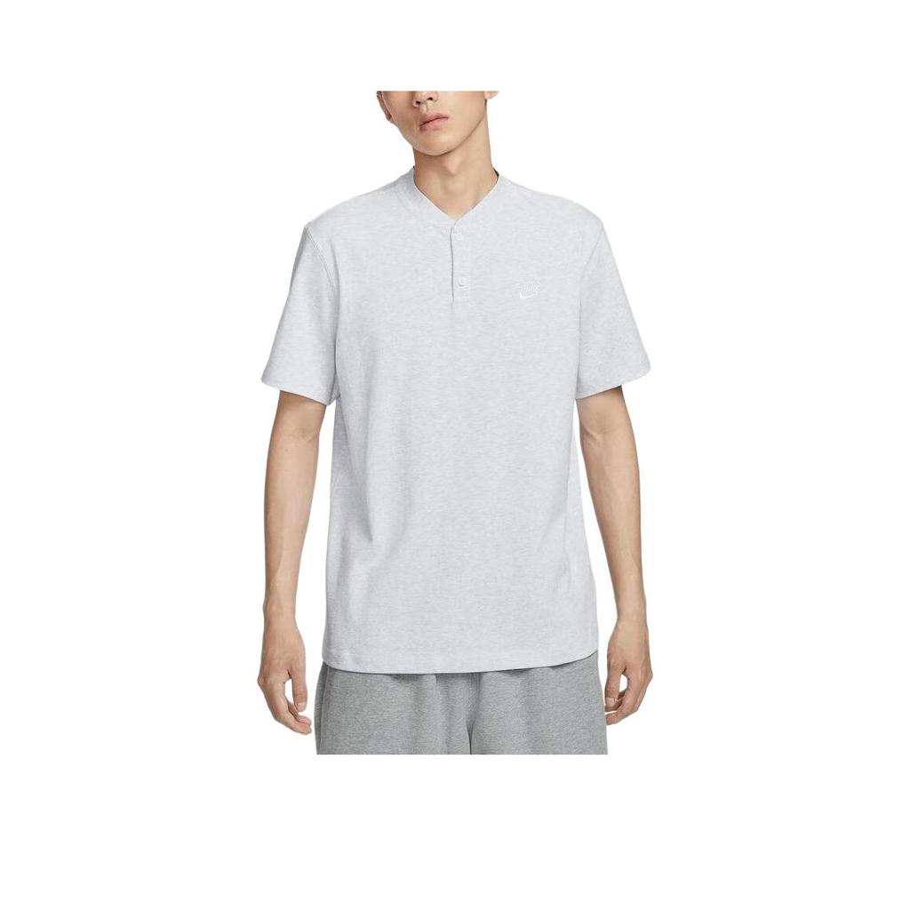 Nike Club Mens Short Sleeve Henley Knit T-Shirt Men Tops HQ5975051