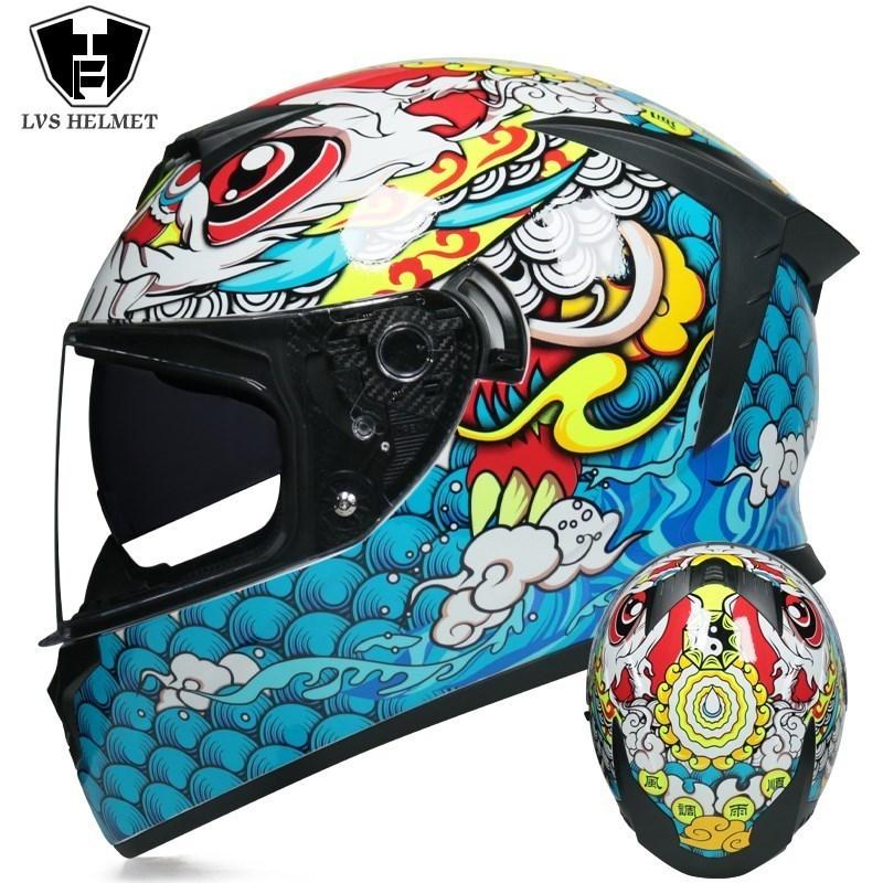 Motorcycle Helmet Casco Motorbike Capacete Seasons Street Touring Motorcycle Helmet RED Black Adult DOT