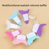 Multi Functional Eye Makeup Silicone Baffle Crescent Shaped Eyelash Brush Eyeliner Eye Shadow Auxiliary Artifact