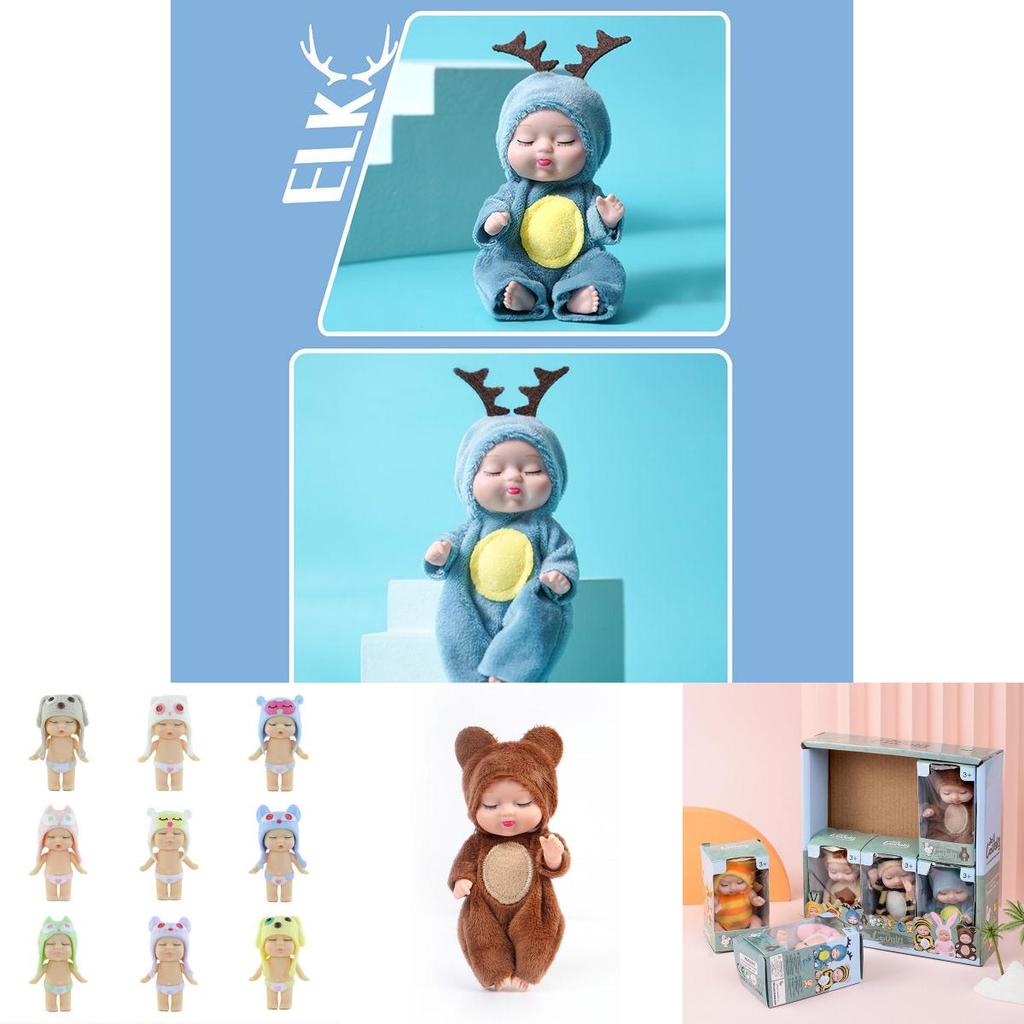 Crafted Lifelike Sleeping Newborn Baby Doll With Rotatable Limbs**