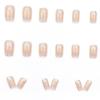 European & American Style Gold Glitter Nude Apricot Press-On Nails