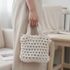 Mini Woven Tote Handbag Bohemian Hollowed Out Beach Bag New Crochet Knitted Bag  Seaside