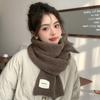 New red retro plaid Christmas scarf women's winter atmosphere green thickened warm couple scarf