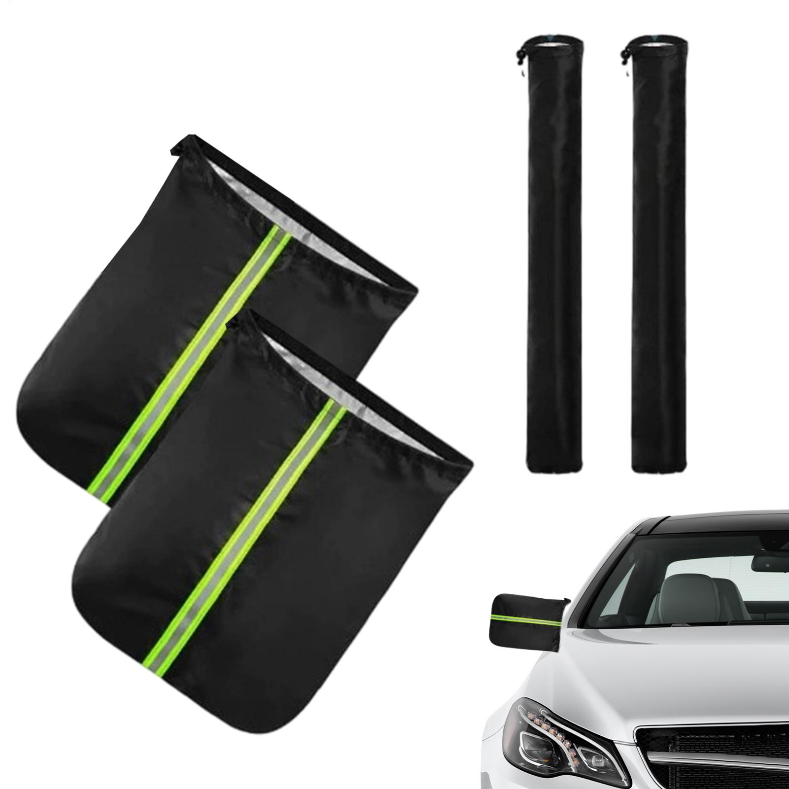

Car Side Mirror & Windshield Wiper Cover Set Frost Barrier All-Weather Protector Car Rearview Mirror Windshield Wiper Snow Cover CN