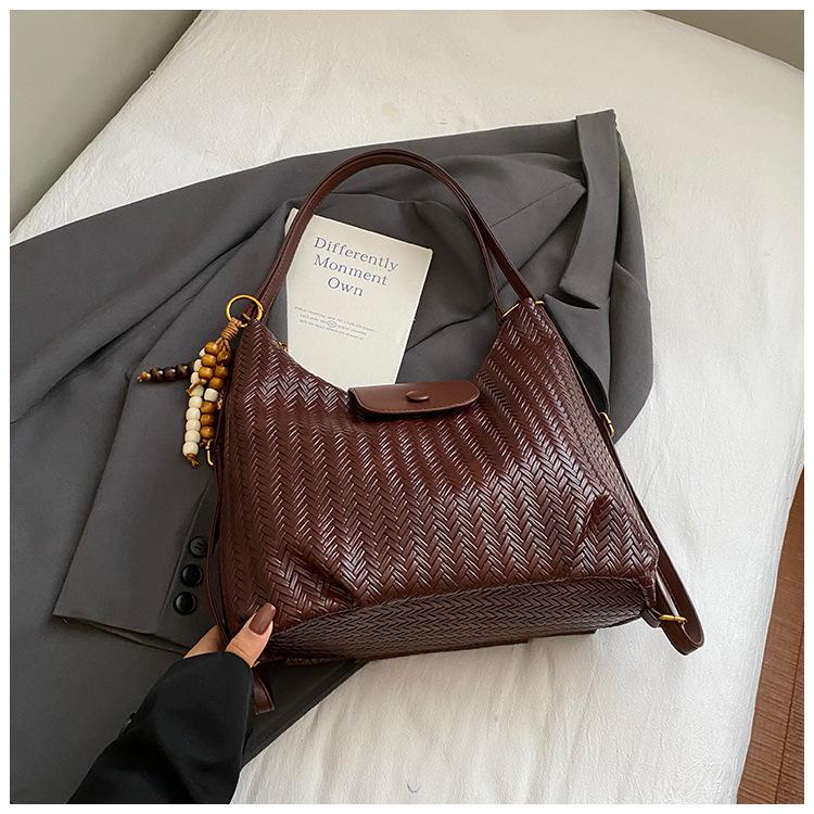 

Сумка-тоут премиум-класса в стиле ретро, женская, 2025, новая мода, плетеный узор, рюкзак, многоцелевая, на плечо, подмышку, тренд