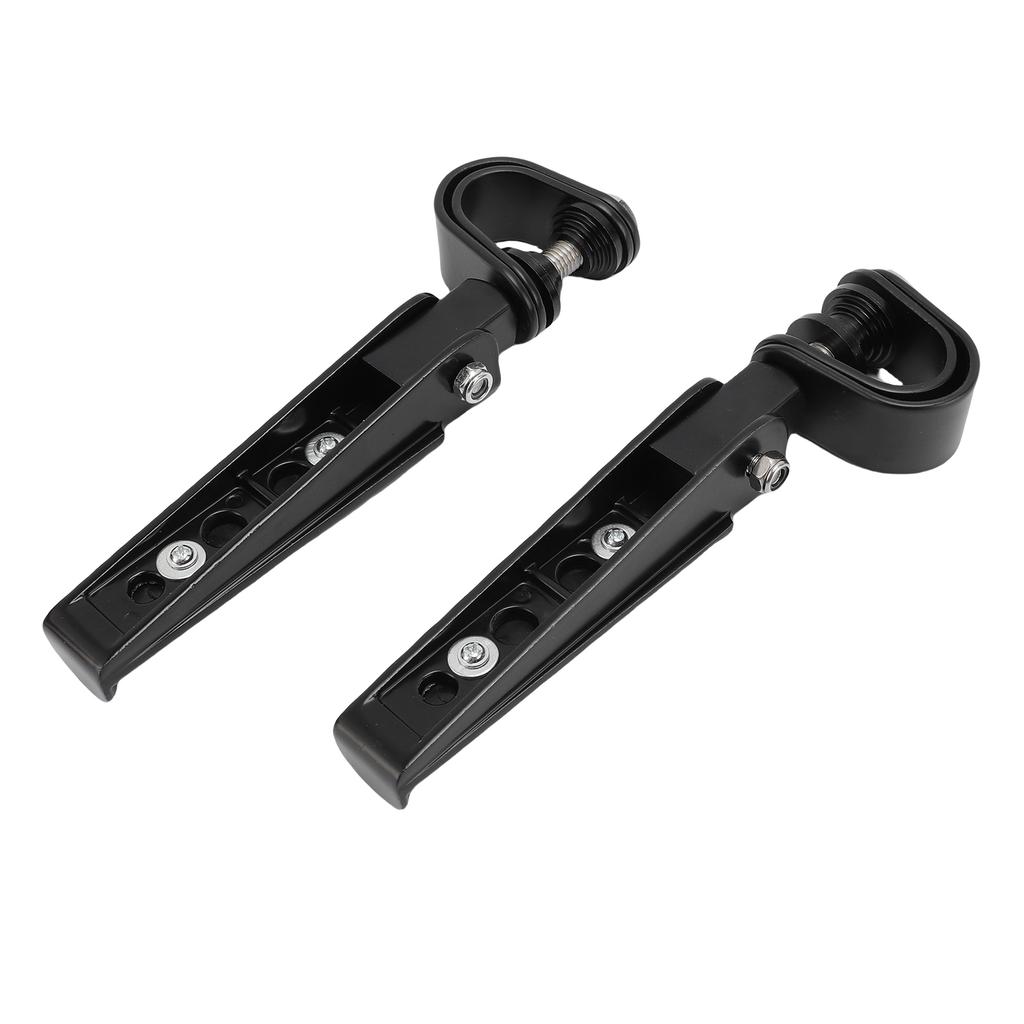 1 Pair U Clamp Footpegs 360 Degree Adjustable Universal Crash Bar Highway Footpegs for 1 Inch to 1.25 Inches Engine