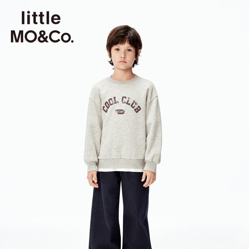Little MO&Co. Kids  2025 Autumn Retro Letter Print Sweatshirt 130
