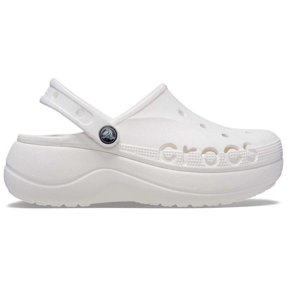 Crocs Baya Platform Clog 23cm Women's Sandals, White,