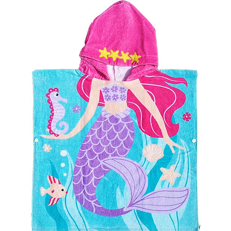 Peignoirs pour enfants Dessins animés populaires Peuvent être portés comme serviettes de bain Cape à capuche étendue en coton