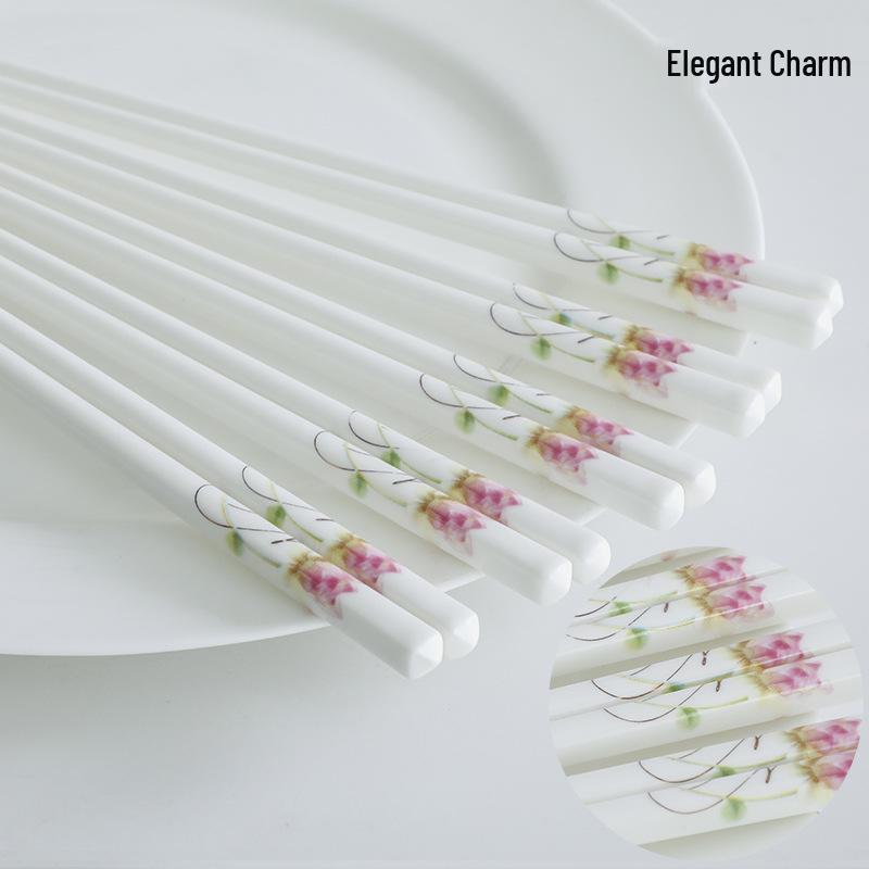 High-Temperature Resistant Ceramic Chopsticks - Mold-Proof & Easy to Clean, Chinese Style