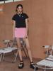 ASIF CALIE Medal Short Skirt Pants Pink