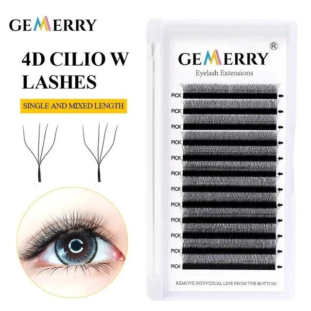 4D/5D/6D W Shape Eyelash Extensions Faux Mink Premade Volume Fans Natural Soft Lashes Automatic Flowering Easy Faning