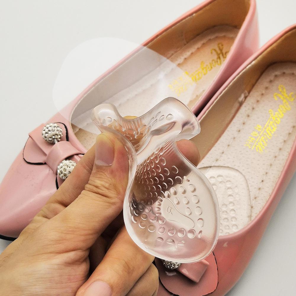 Silicone Arch Support Forefoot Pads - Transparent, Shock-Absorbing, Anti-Slip, Anti-Wear, Thickened Half Insole