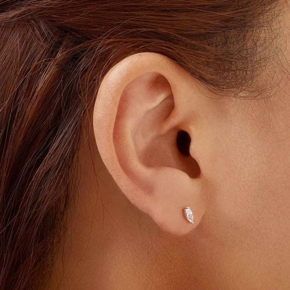 [Annia Haye] Marquise Solitaire 925 Silver Stud Earrings E059-02H