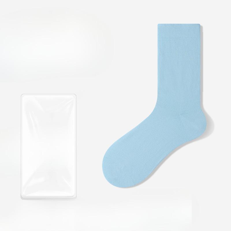 

Женские осенне-зимние носки из чистого хлопка с лунным рисунком, бесшовные, в рубчик 1 pair голубой воды