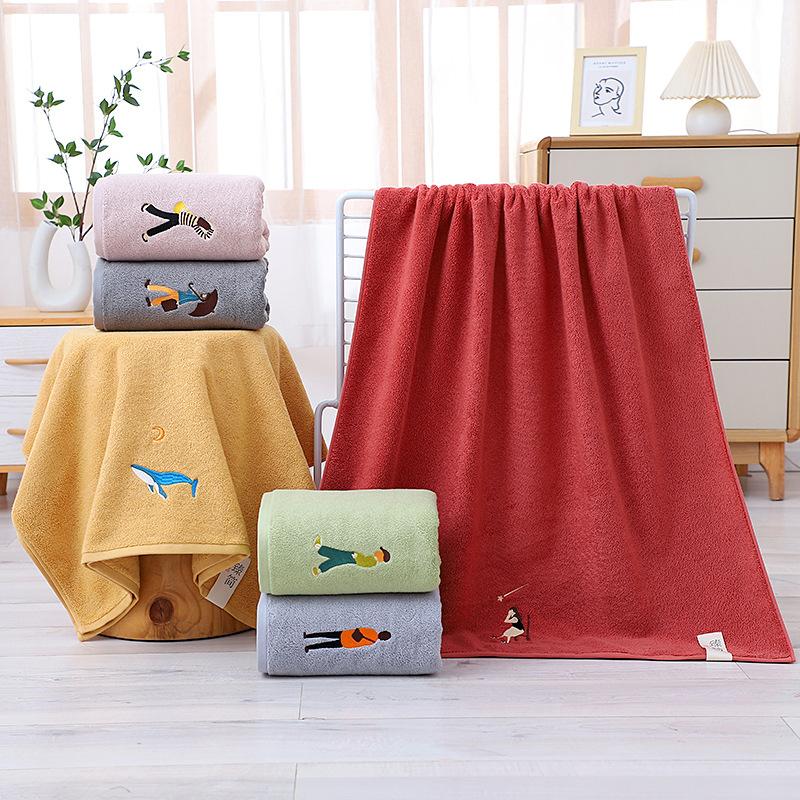 Pure Cotton Bath Towel for Adult Home Use, Soft and Absorbent, Thickened Pure Cotton Bath Towel, Multifunctional Towel