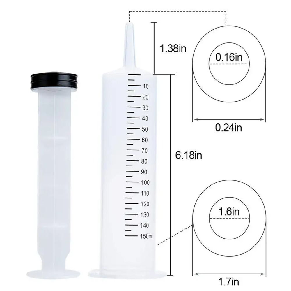 1/3PCS Extra Big 150ml Large Syringes Individual Sealed Liquid Dispensing  Oil or Glue Applicator
