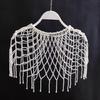 Modern Grid Beaded Body Chain Sexy Shawl Necklace for Party and Casual Wear