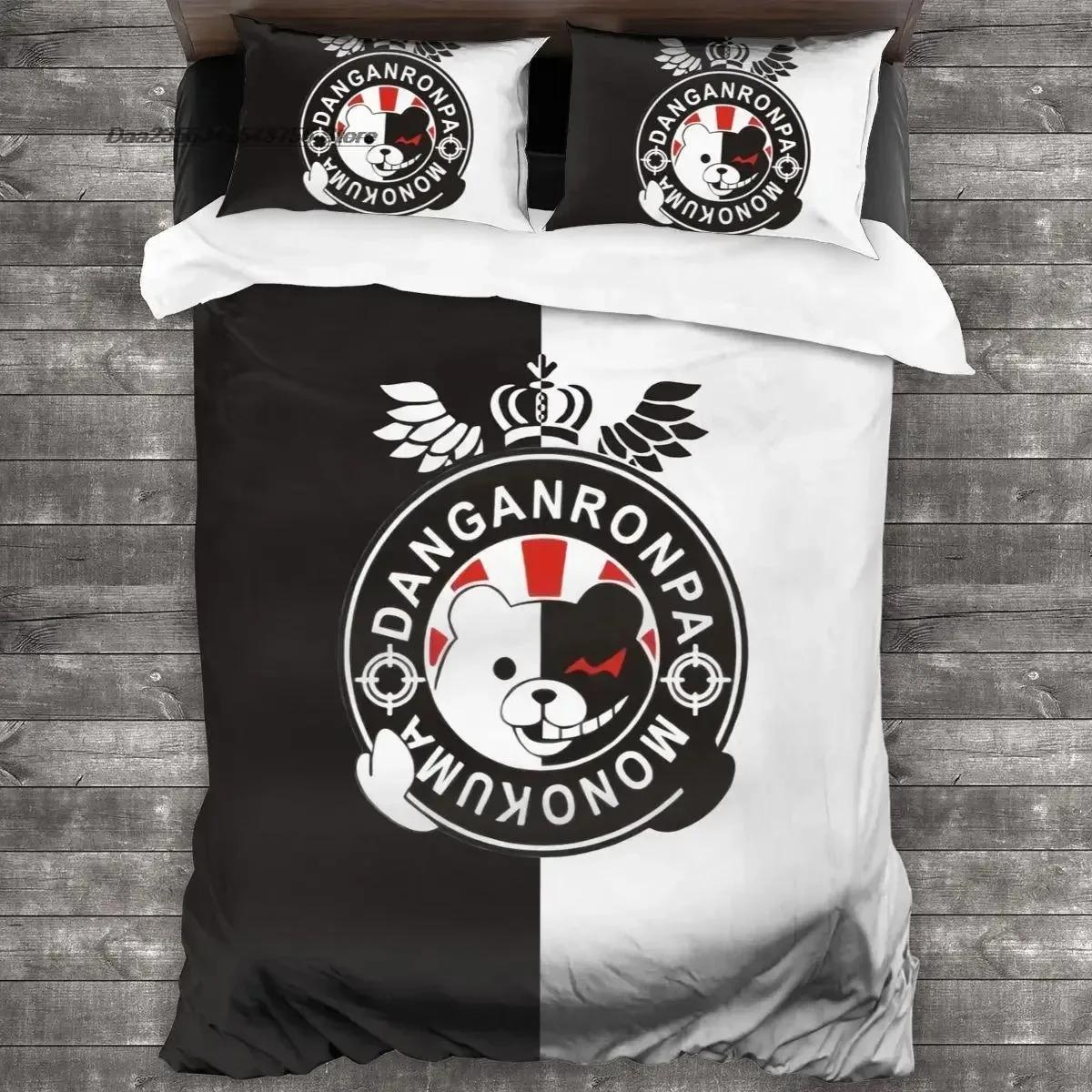 

3D Друк Мультфільми Danganronpa Монокума Комплект для ліжка Підковдра Наволочка Постільна білизна Льняне простирадло Покривало на ковдру Повний Королівський Розмір 70x133cm 2pcs