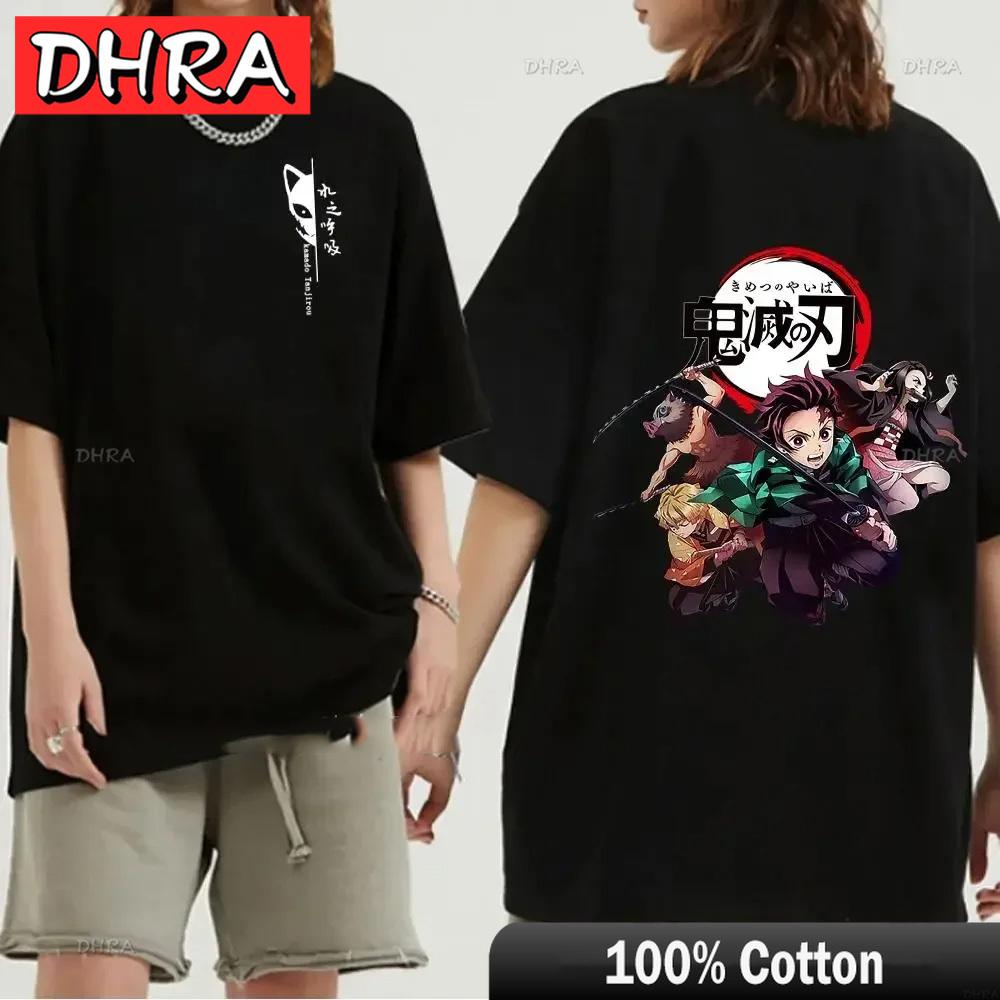 Japanese Anime Demon Slayer Graphic Zenitsu Shinobu TShirt Fashion Tanjiro Inosuke Zenitsu Womens T Shirt Men Tees Nezuko Tops