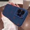 Little Cherry Print TPU Matte Leather Texture Slim Case For Xiaomi 13T Pro Poco X6 Redmi Note 14 Pro 13 12 11 Soft Shockproof Protection Phone Cover
