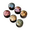OEM 3.5oz Soy Wax Tin Can Handmade Scented Candle with Dried Flower Crystal Fragrance for Birthday Wedding & Anniversary Gifts