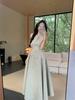 Solid Color Dress Children's Summer New French Temperament High-end Sleeveless Vest Waist Thin Dress