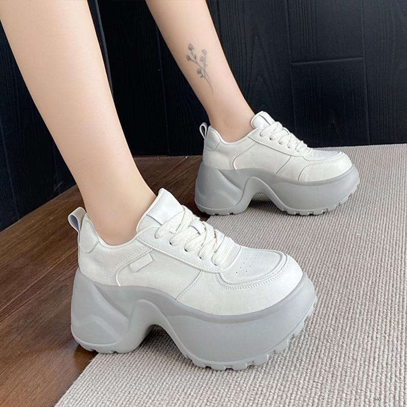Small man platform dad shoes women's 2025 spring and autumn new inner height increase versatile niche fried street casual sports shoes