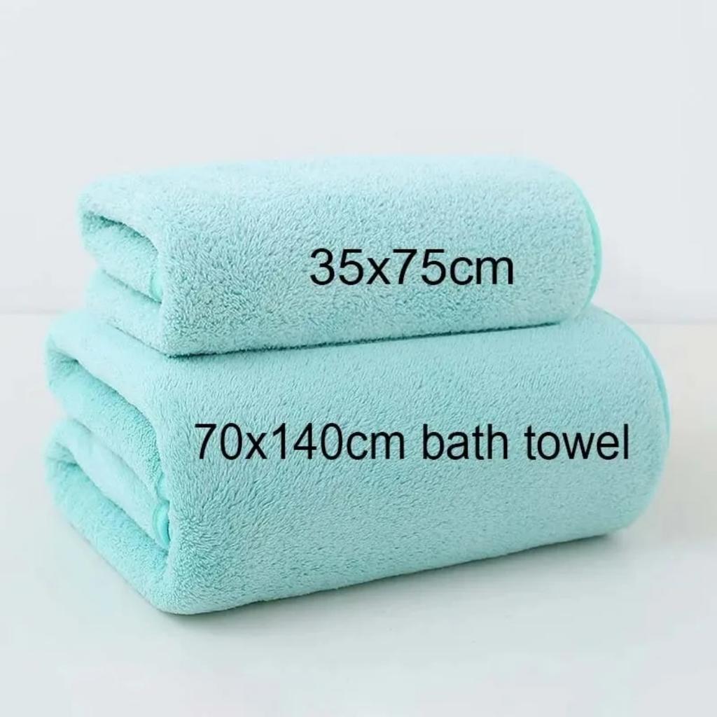 Grey Pink Solid Color Coral Fleece Thickened Towel Set Soft Absorbent Bath Towels For Home Gym Face Washing Soft Towels Set