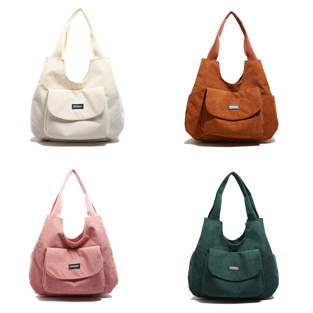 Velvet Tote Bag For Women With Zipper Closure And Phone Pocket For Daily Use