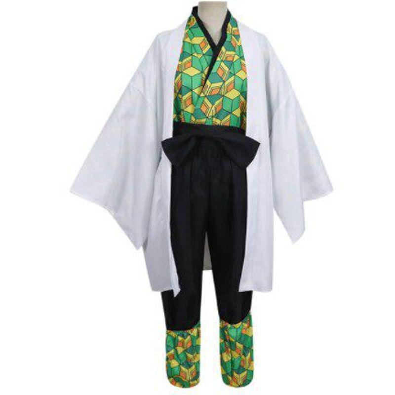 Demon Slayer Cosplay Kamado Tanjirou, Nezuko, Zenitsu, Shinobu Cosplay Costumes Complete Set of Qiangtu Children 150