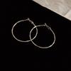 European and American silver needle simple zircon earrings exaggerated personality design earrings high-end versatile temperament earrings