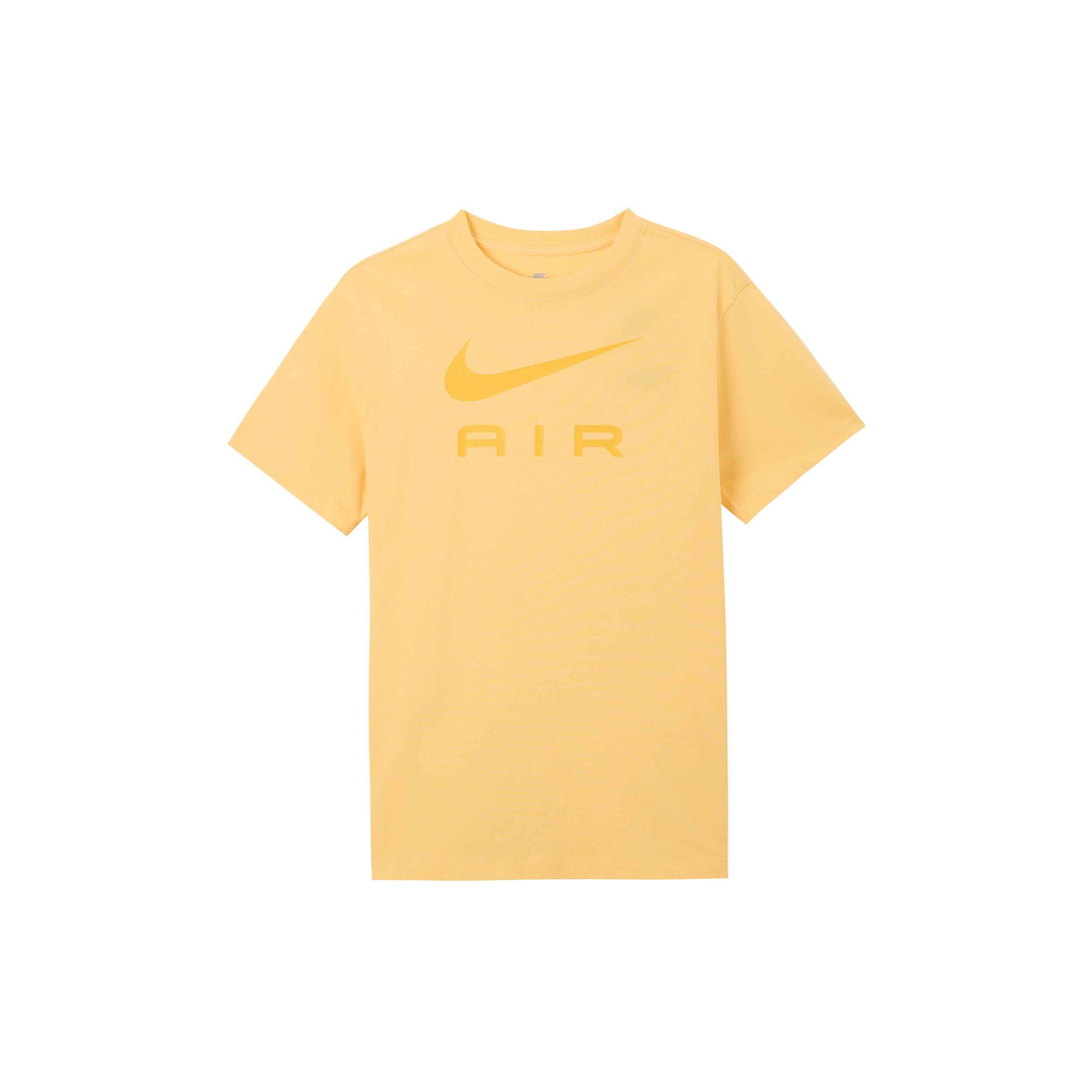 

New Nike Air Women s Logo Letter Print Crewneck T-Shirt Yellow DX7919-795 M