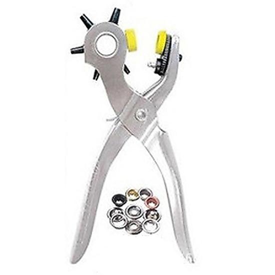 Home Mending Tool 5 Hole Sizes Paper Belt Hole Punching Pliers Puncher Punch