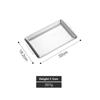 Thickened 304 Stainless Steel Rectangular Square Golden Plate Korean Barbecue Dish Sushi Flat Bottom Plate Tray Storage Tray