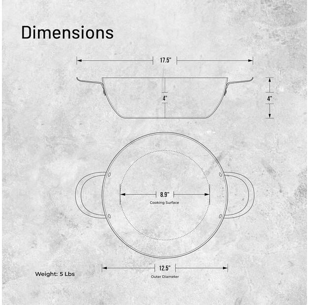 Frying Pan De Buyer Mineral B Element 36 Cm 5.5 L (5654.24)
