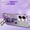 For Oppo Reno9 5G/Reno9 Pro 5G Cellphone Case Pull-out Kickstand PC+TPU Electroplating Cover